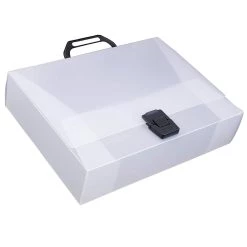 Brand new 😍 JAM Paper Clear 12.75" x 9.5" Plastic Portfolio Briefcase ⌛ -Jam Paper Shop D345527S 4