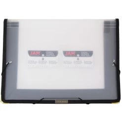 Flash Sale 🌟 JAM Paper Clear 13" x 9.75" Expandable Elastic Closure Plastic Portfolio 🤩