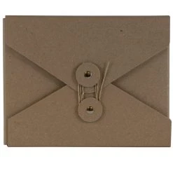 Best Sale 👍 JAM Paper Brown Kraft Button & String Tie Closure Portfolio, 5.25" x 6.75" ⭐