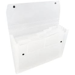 Cheap 🔔 JAM Paper 9" x 13" Clear Plastic Accordion Folder 🌟