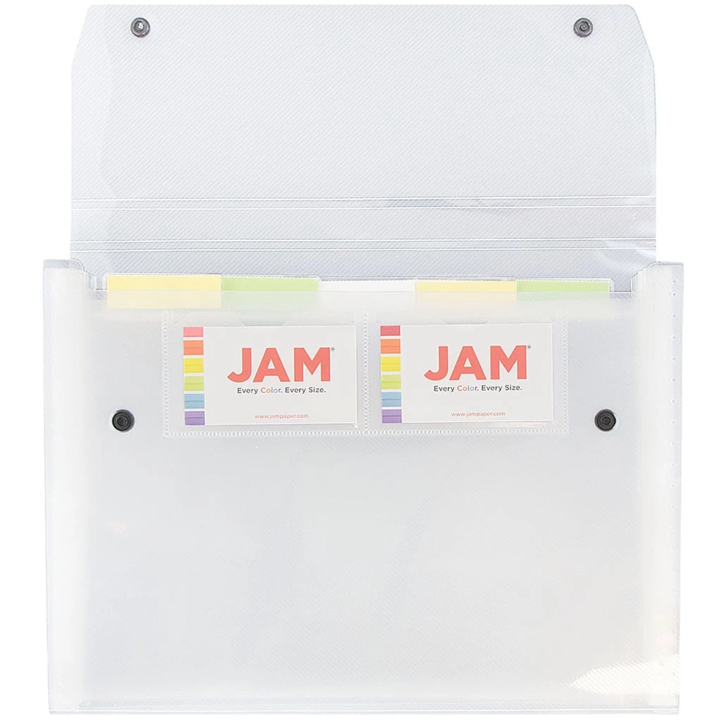 Cheap π JAM Paper 9" x 13" Clear Plastic Accordion Folder π 6 Cheap π JAM Paper 9" x 13" Clear Plastic Accordion Folder π - Image 4