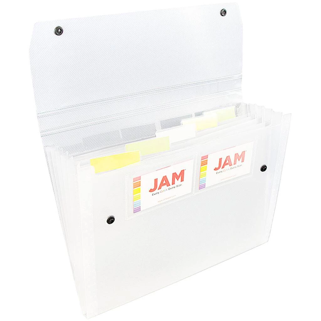 Cheap π JAM Paper 9" x 13" Clear Plastic Accordion Folder π 7 Cheap π JAM Paper 9" x 13" Clear Plastic Accordion Folder π - Image 5