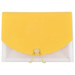 Flash Sale ✨ JAM Paper 9.5" x 13" Two-Tone Yellow Plastic Accordion Folder 😀
