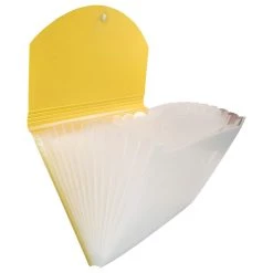 Flash Sale ✨ JAM Paper 9.5" x 13" Two-Tone Yellow Plastic Accordion Folder 😀 -Jam Paper Shop D345697S 4