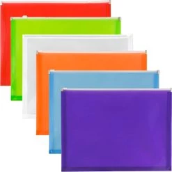 Best reviews of 🌟 JAM Paper 9.75" x 13" Assorted Zip Closure Plastic Envelopes, 6ct. 🧨