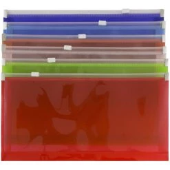 Coupon 🎉 JAM Paper 5" x 10" Assorted Zip Closure Plastic Envelopes, 6ct. 😀 -Jam Paper Shop D345747S 4