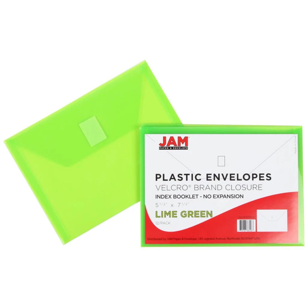 Promo π JAM Paper 5.5" x 7.5" Plastic Hook & Loop Closure Envelopes, 12ct. β 6 Promo π JAM Paper 5.5" x 7.5" Plastic Hook & Loop Closure Envelopes, 12ct. β - Image 4