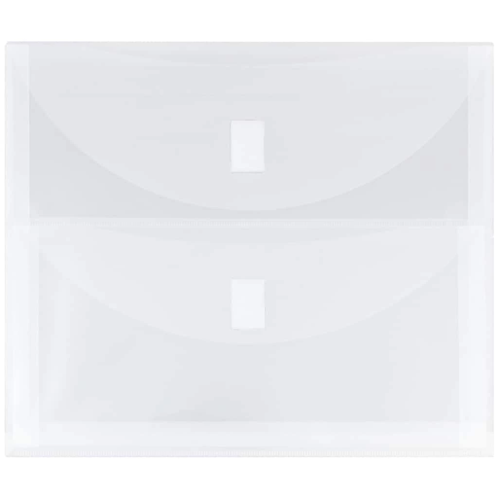Flash Sale π JAM Paper 9.5" x 11.5" Clear 2-Pocket Plastic Hook & Loop Closure Envelopes, 12ct. π 3 Flash Sale π JAM Paper 9.5" x 11.5" Clear 2-Pocket Plastic Hook & Loop Closure Envelopes, 12ct. π