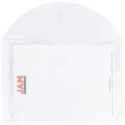 Outlet π JAM Paper 9.75" x 13" Clear 3-Pocket Plastic Hook & Loop Closure Envelopes, 12ct. π 9 Outlet π JAM Paper 9.75" x 13" Clear 3-Pocket Plastic Hook & Loop Closure Envelopes, 12ct. π -Jam Paper Shop D345790S 4