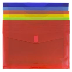 Deals ⭐ JAM Paper 9.75" x 13" Assorted Plastic Hook & Loop Closure Envelopes, 6ct. 💯 -Jam Paper Shop D345803S 3