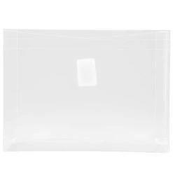 New 🎁 JAM Paper 5.5" x 7.5" Clear Plastic Hook & Loop Closure Envelopes, 12ct. 😀