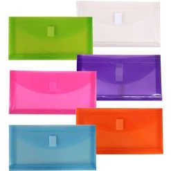 Discount 🎉 JAM Paper 5.25" x 10" Assorted Plastic Hook & Loop Closure Envelopes, 6ct. 😍