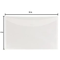 New ❤️ JAM Paper 6" x 9" Clear Plastic Tuck Flap Closure Envelopes, 12ct. 😀 -Jam Paper Shop D345863S 3