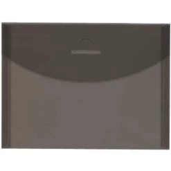 Discount 👏 JAM Paper 5.5" x 7.375" Smoke Gray Plastic Tuck Flap Closure Envelopes, 12ct. 👍