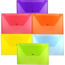 Cheapest 🤩 JAM Paper 9.75" x 14.5" Assorted Plastic Snap Closure Envelopes, 6ct. 🎉