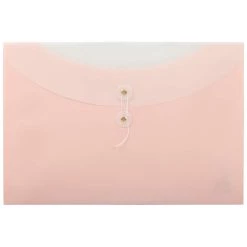 Wholesale π€© JAM Paper Two-Tone Light Pink Button & String Tie 9.75" x 13" Booklet Envelope, 12ct. π―