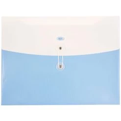 Best Sale 🔔 JAM Paper 9.75" x 13" Two-Tone Light Blue Plastic Button & String Tie Closure Envelopes, 12ct. 🔔