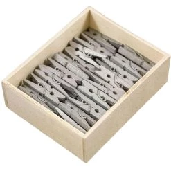 Best Pirce 🧨 JAM Paper 1.125" Silver Wood Clothespins, 50ct. 🛒
