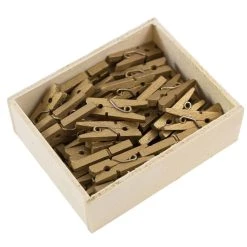 Best reviews of 🔥 JAM Paper 7/8" Gold Wood Clothespins, 100ct. ✨
