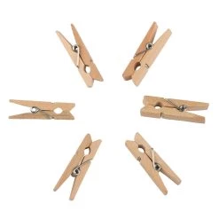 Hot Sale ✨ JAM Paper 1.5" Natural Wood Clip Clothespins, 30ct. 🎉 -Jam Paper Shop D346075S 3
