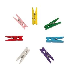Best Pirce 👍 JAM Paper 1.5" Colorful Wood Clip Clothespins, 24ct. 🎁 -Jam Paper Shop D346076S 3
