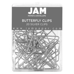 Top 10 ⭐ JAM Paper Silver Butterfly Clips, 2 Packs of 20 🔔
