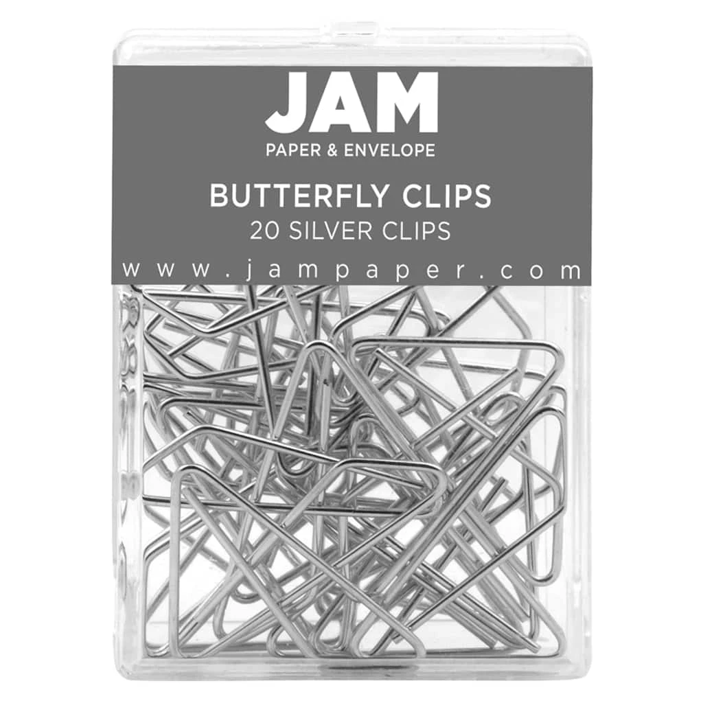Top 10 ⭐ JAM Paper Silver Butterfly Clips, 2 Packs of 20 🔔 3 Top 10 ⭐ JAM Paper Silver Butterfly Clips, 2 Packs of 20 🔔