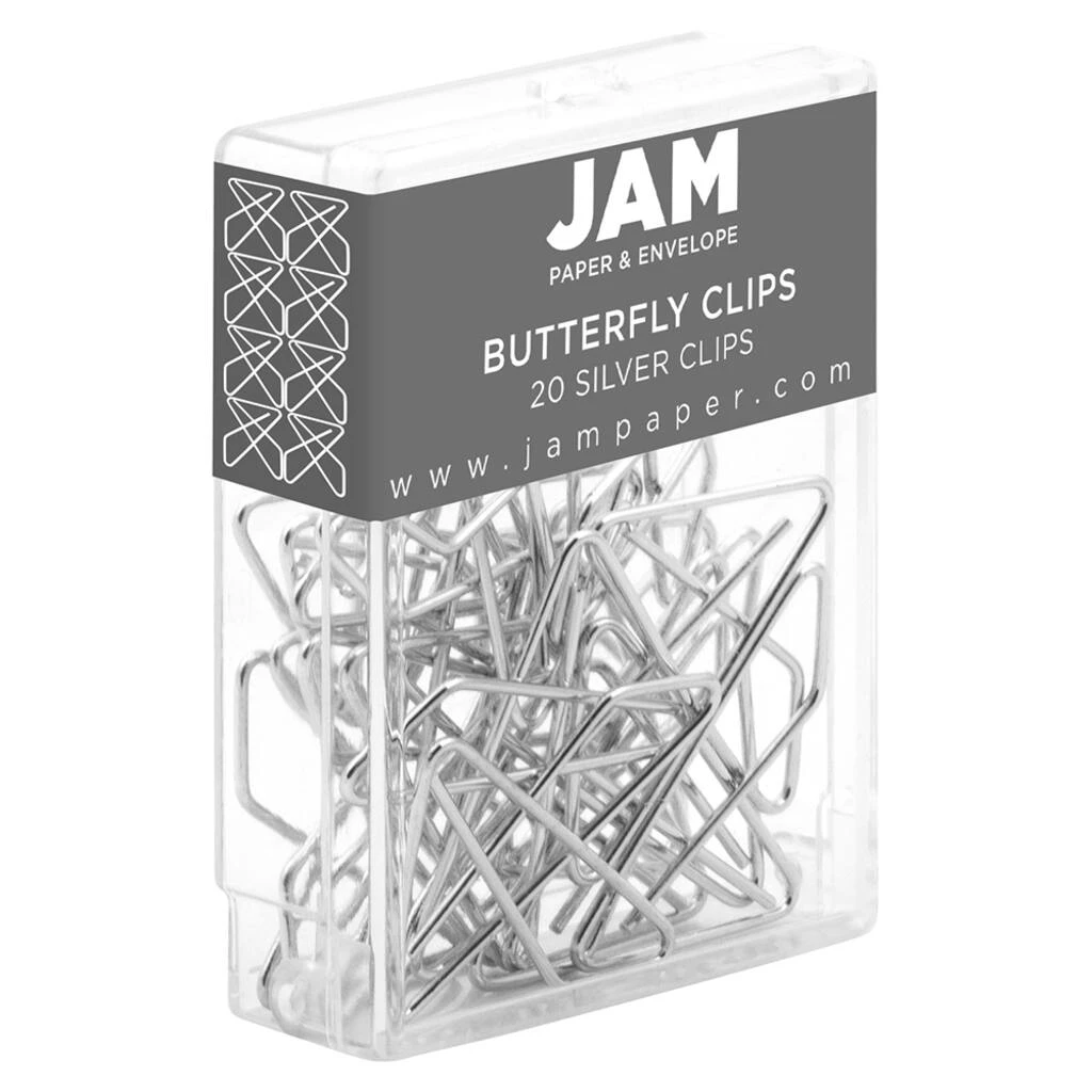 Top 10 ⭐ JAM Paper Silver Butterfly Clips, 2 Packs of 20 🔔 4 Top 10 ⭐ JAM Paper Silver Butterfly Clips, 2 Packs of 20 🔔 - Image 2