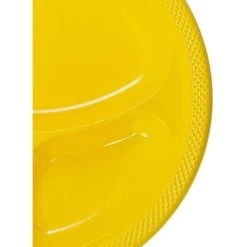 Best Pirce 😉 JAM Paper 10.25" Yellow Divided Plastic Party Plates, 20ct. 💯 -Jam Paper Shop D346291S 3