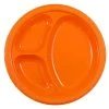 Deals 🔥 JAM Paper 10.25" Orange Divided Plastic Party Plates, 20ct. 🔔 -Jam Paper Shop D346293S 1
