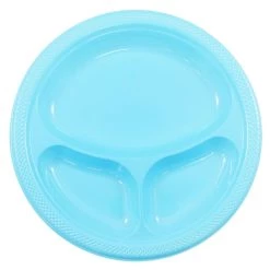 Buy 🧨 JAM Paper 10.25" Aqua Blue Divided Plastic Party Plates, 20ct. 😍