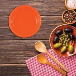Brand new 🥰 JAM Paper 7" Orange Plastic Party Plates, 20ct. ⭐ -Jam Paper Shop D346312S 4