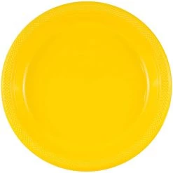 Flash Sale ⌛ JAM Paper 9" Yellow Plastic Party Plates, 20ct. ❤️
