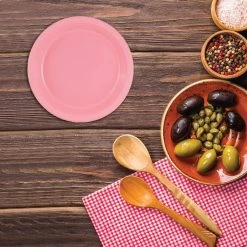 Outlet ⭐ JAM Paper 7" Baby Pink Plastic Party Plates, 20ct. ✔️ -Jam Paper Shop D346318S 4