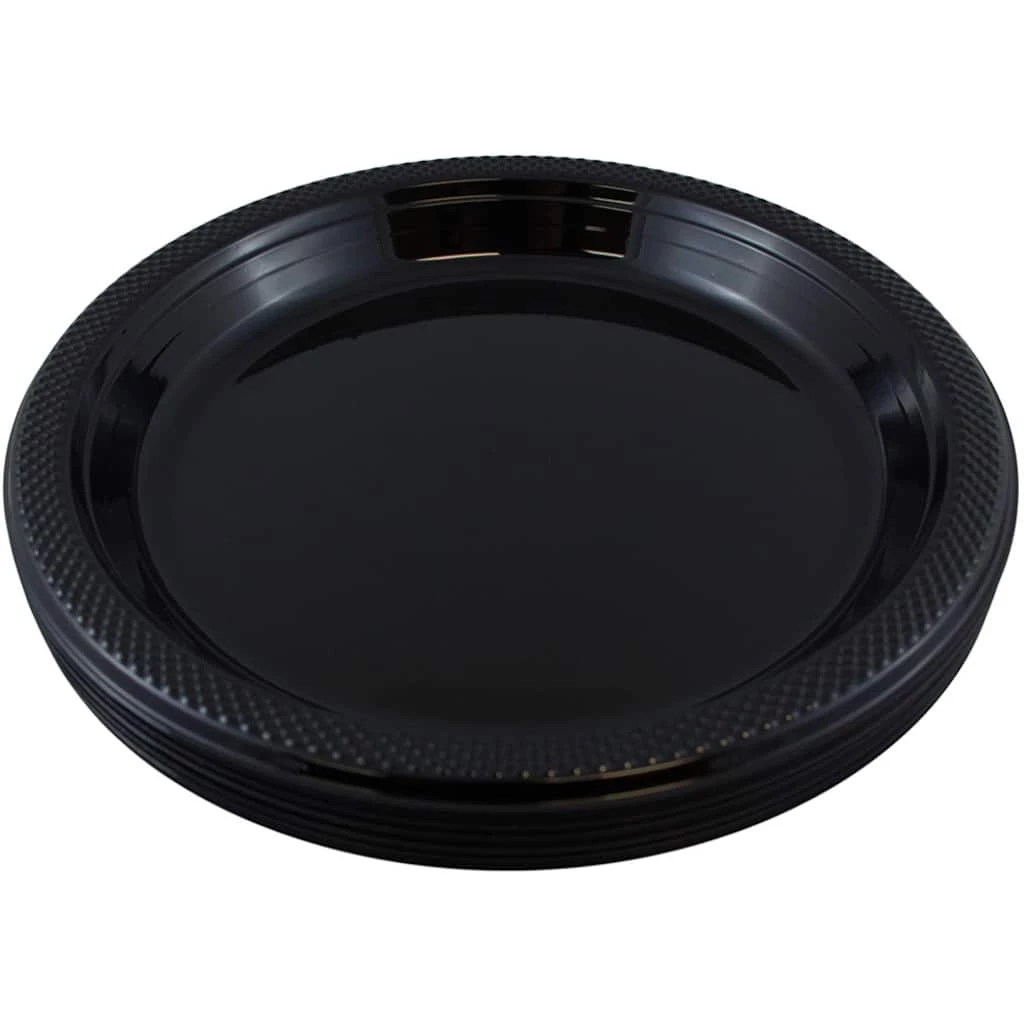 Outlet 𧨠JAM Paper 7" Black Plastic Party Plates, 20ct. π 4 Outlet 𧨠JAM Paper 7" Black Plastic Party Plates, 20ct. π - Image 2