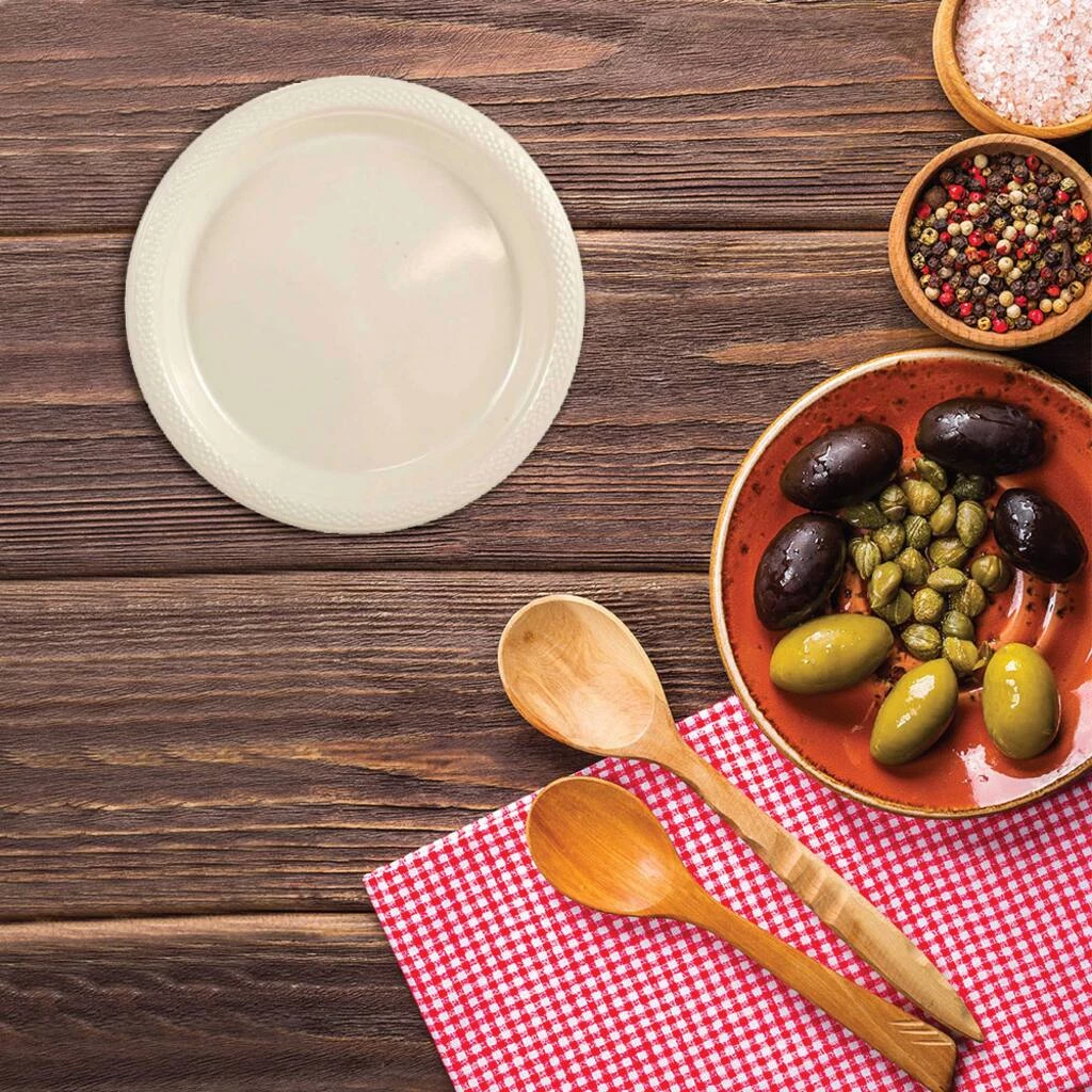 Hot Sale βοΈ JAM Paper 7" Ivory Plastic Party Plates, 20ct. π₯ 4 Hot Sale βοΈ JAM Paper 7" Ivory Plastic Party Plates, 20ct. π₯ - Image 2