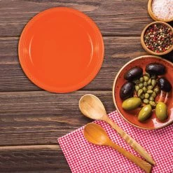 Cheapest 👍 JAM Paper 9" Orange Plastic Party Plates, 20ct. ⌛ -Jam Paper Shop D346329S 4