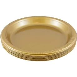 Wholesale 🔔 JAM Paper 9" Gold Plastic Party Plates, 20ct. 🌟 -Jam Paper Shop D346333S 2