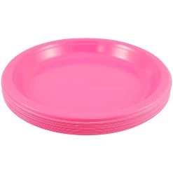 Buy 🎁 JAM Paper 9" Fuchsia Pink Plastic Party Plates, 20ct. ❤️ -Jam Paper Shop D346334S 2