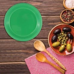 Wholesale 👏 JAM Paper 10.25" Green Plastic Party Plates, 20ct. 🛒 -Jam Paper Shop D346348S 4