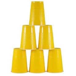 Deals 🥰 JAM Paper 16oz. Yellow Plastic Party Cups, 20ct. ✨ -Jam Paper Shop D346352S 3