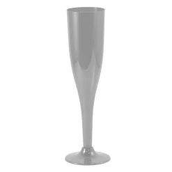 Budget π JAM Paper 5.5oz. Silver Plastic Champagne Flutes, 20ct. π