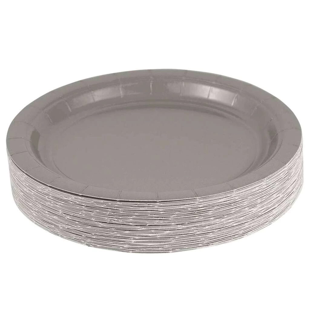 Outlet π― JAM Paper 7" Silver Paper Party Plates, 50ct. π 4 Outlet π― JAM Paper 7" Silver Paper Party Plates, 50ct. π - Image 2
