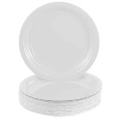 Cheap 😀 JAM Paper 7" White Paper Party Plates, 50ct. ⭐ -Jam Paper Shop D346408S 3