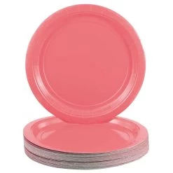 New π JAM Paper 9" Pink Paper Party Plates, 50ct. 𧨠7 New π JAM Paper 9" Pink Paper Party Plates, 50ct. 𧨠-Jam Paper Shop D346425S 3
