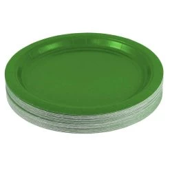 Coupon 🥰 JAM Paper 9" Green Paper Party Plates, 50ct. 🎉 -Jam Paper Shop D346428S 2