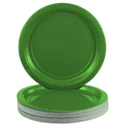 Coupon 🥰 JAM Paper 9" Green Paper Party Plates, 50ct. 🎉 -Jam Paper Shop D346428S 3