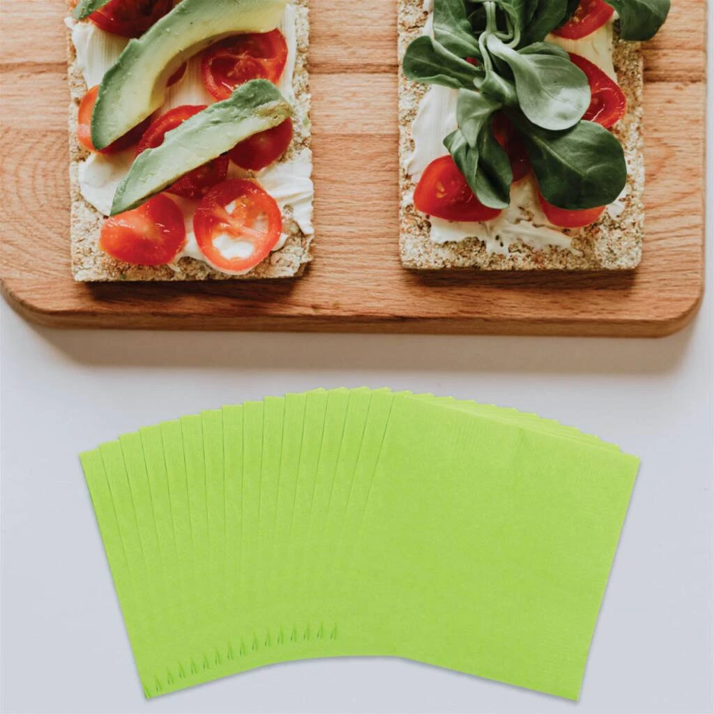 Outlet π€© JAM Paper Lime Green Medium Lunch Napkins, 100ct. π― 4 Outlet π€© JAM Paper Lime Green Medium Lunch Napkins, 100ct. π― - Image 2
