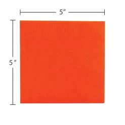 Best Pirce 🤩 JAM Paper Orange Small Beverage Napkins, 100ct. ❤️ -Jam Paper Shop D346470S 3