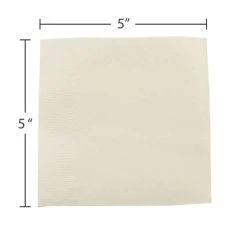 New 🛒 JAM Paper Ivory Small Beverage Napkins, 100ct. 👍 -Jam Paper Shop D346476S 3